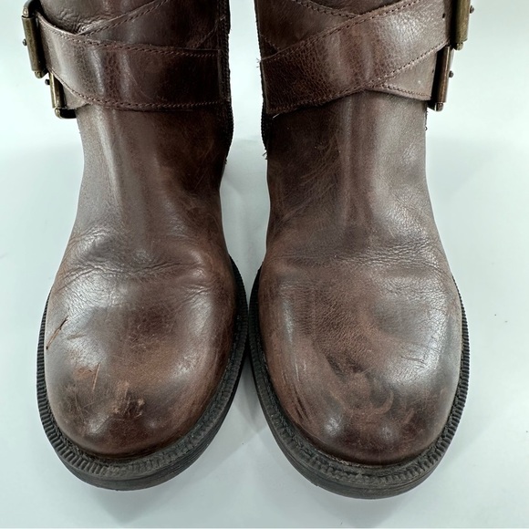 Enzo Angiolini womens boots size 8 brown leather knee high riding western - Picture 3 of 16